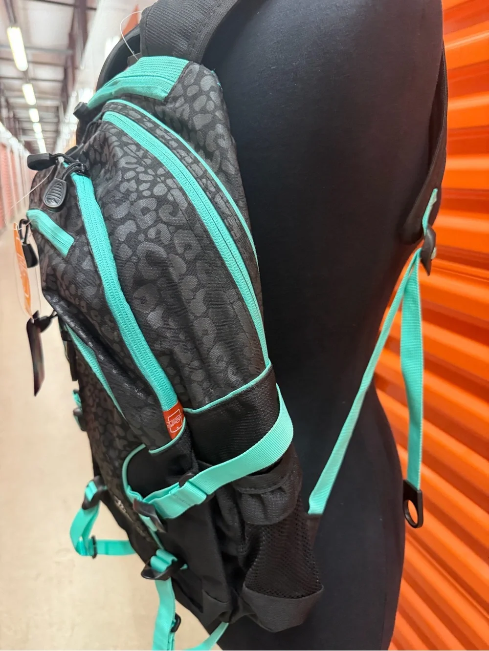 NWT High Sierra Loop Backpack, Travel/Work Bookbag with tablet sleeve Bk/Teal